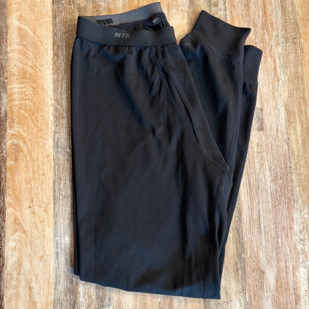 REI MTS Mens Black Base Layer Thermal Bottoms Pants UPF 50+ Medium 23M729-1 - Picture 5 of 10